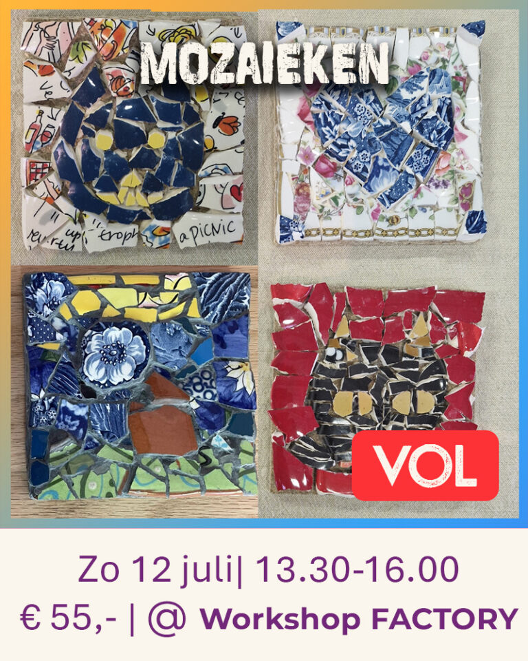 ier mozaïekwerken, met katten en voegen in antraciet.