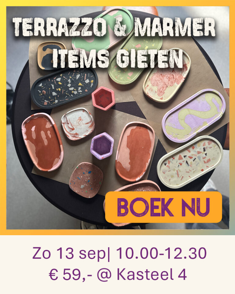 Verschillende items gegoten met Eco composiet van Acrylic One. Gemaakt bij Wauw Workshops
