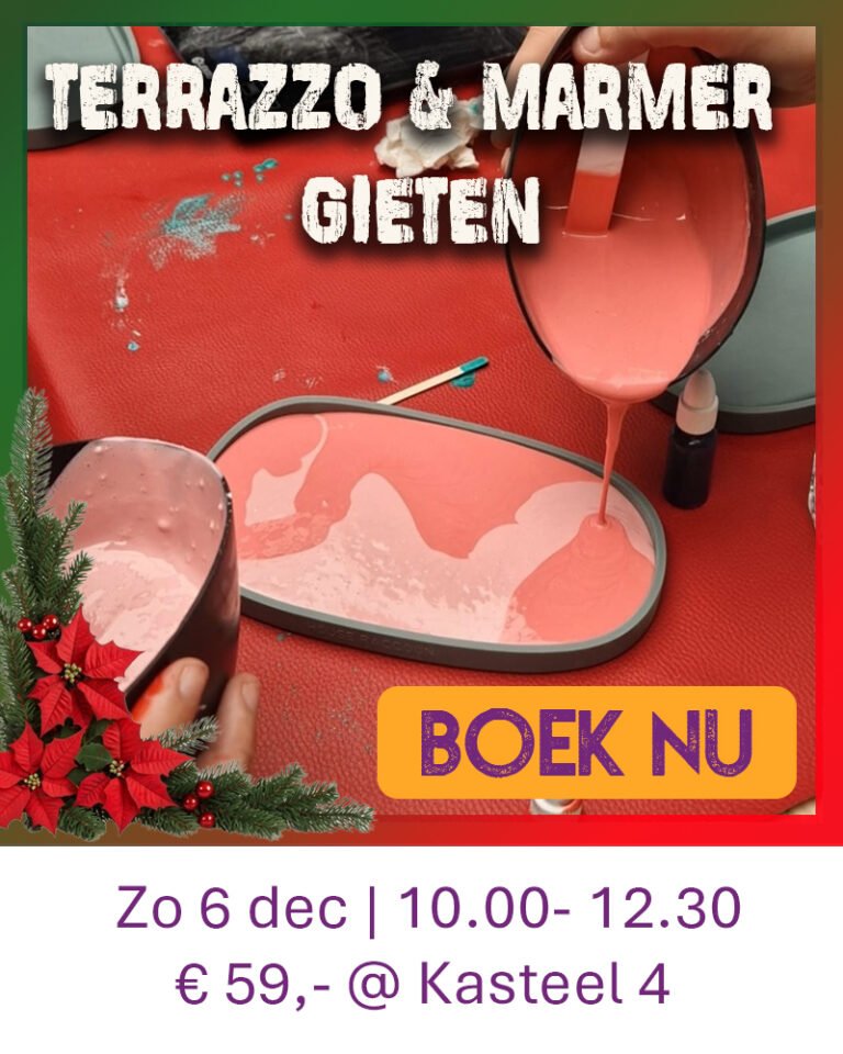 Verschillende items gegoten met Eco composiet van Acrylic One. Gemaakt bij Wauw Workshops