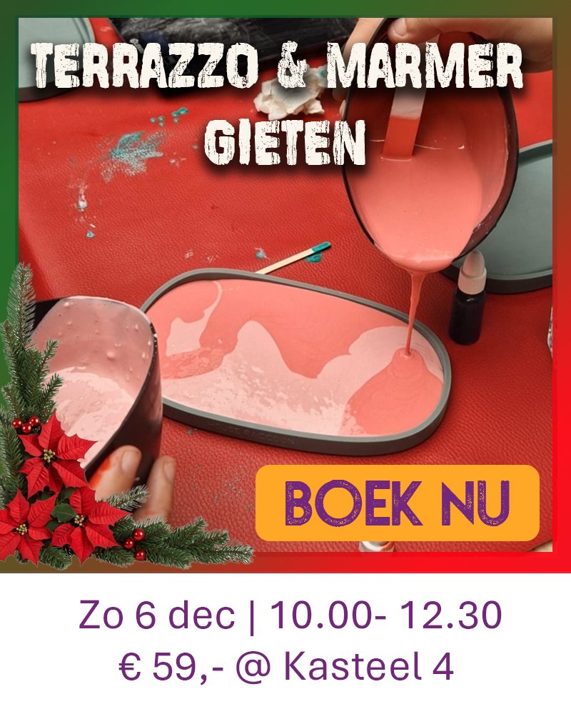 Verschillende items gegoten met Eco composiet van Acrylic One. Gemaakt bij Wauw Workshops